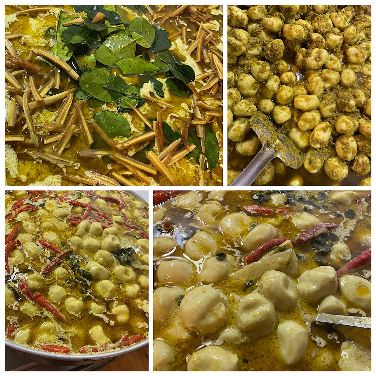 グリーンカレー (竹の子・魚団子入りココナッツカレー)
