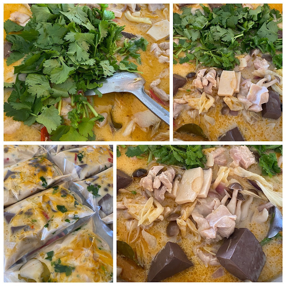 トムカーカイ (ハーブと鶏肉の辛味・酸味ココナッツ入りスープ)